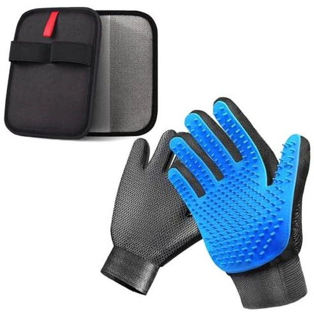 Alt view image 4 of 7 - 5-Piece Dog Grooming Brush Set with Grooming Gloves