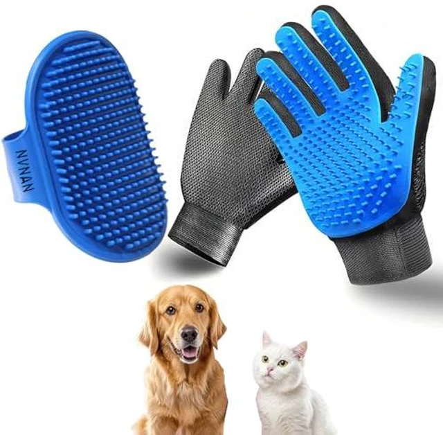 Alt view image 5 of 7 - 5-Piece Dog Grooming Brush Set with Grooming Gloves