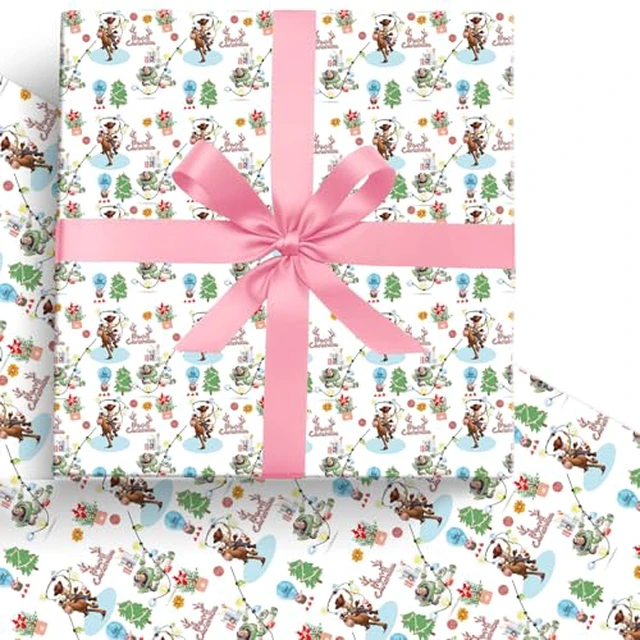 Alt view image 2 of 2 - EYQQM 5 Pack Kraft Gift Wrapping Paper Sheets 20 x 30 in Christmas Wrap