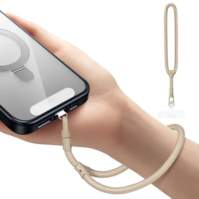 Alt view image 4 of 6 - Dadanism Phone Lanyard 2 Pack, with 2 Tether Tab, Black + Silver Gray
