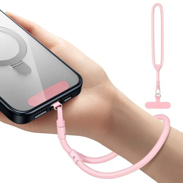 Alt view image 5 of 6 - Dadanism Phone Lanyard 2 Pack, with 2 Tether Tab, Black + Silver Gray