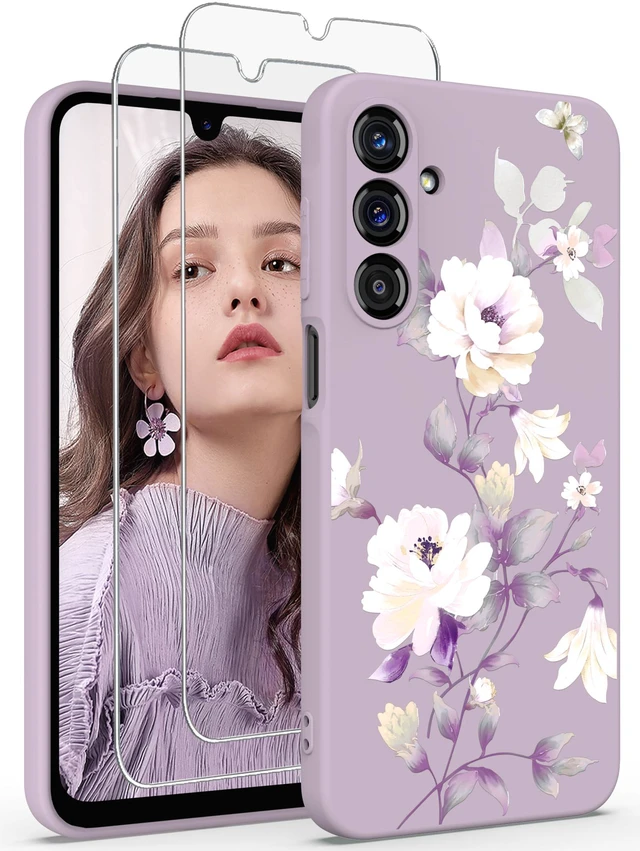 Main image of Yucenx Slim Soft TPU Floral Phone Case for Samsung Galaxy A17-Purple