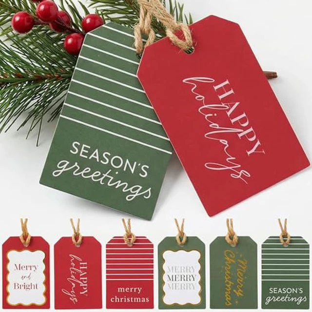 Alt view image 2 of 2 - Christmas Gift Tags - 48 Quality Craft Labels with Rope