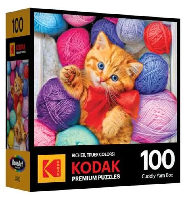 Alt view image 2 of 4 - Kodak Premium - Cuddly Yarn Box - 100 Piece Jigsaw Puzzle for Adults