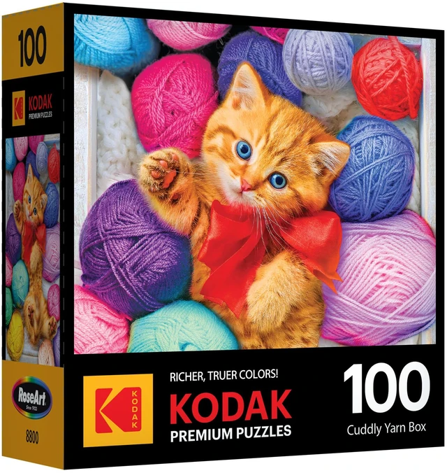 Main image of Kodak Premium - Cuddly Yarn Box - 100 Piece Jigsaw Puzzle for Adults