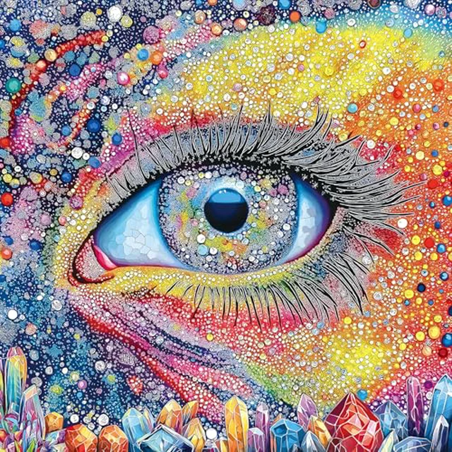 Alt view image 2 of 6 - Blueforest 500 Piece Jigsaw Puzzle for Adults, Abstract Rainbow Eye Design