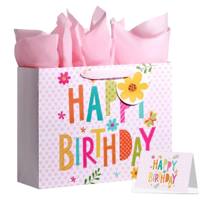 Alt view image 5 of 6 - Bobobag 13" Large Gift Bag with Tissue Paper for Girls happy Birthday gift bags (Unicorn)