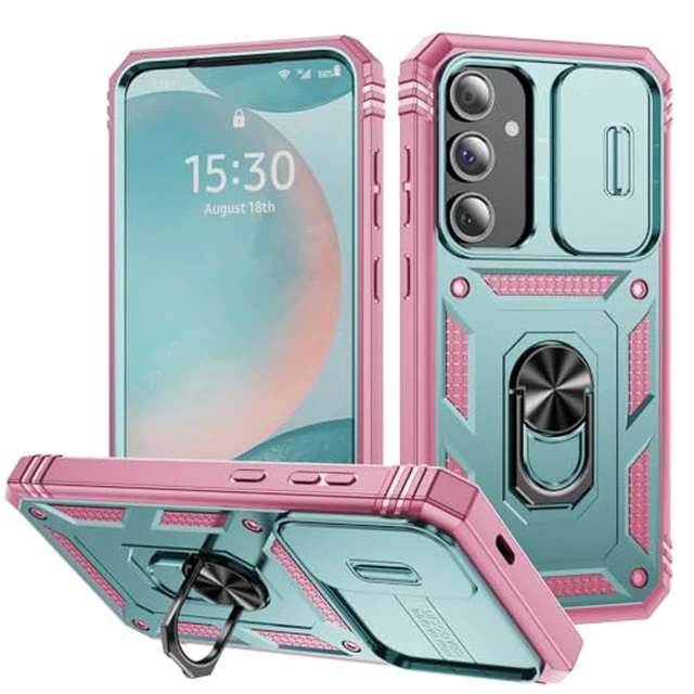 Alt view image 4 of 6 - for Samsung S20 FE 5G Case, Samsung Galaxy S20 FE Case with Slide Camera Cover, Military-Grade Heavy Duty Magnetic Kickstand Car Mount Protective Case for Galaxy S20 FE 5G, Black