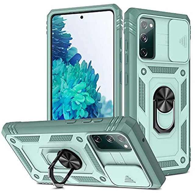 Alt view image 5 of 6 - for Samsung S20 FE 5G Case, Samsung Galaxy S20 FE Case with Slide Camera Cover, Military-Grade Heavy Duty Magnetic Kickstand Car Mount Protective Case for Galaxy S20 FE 5G, Black