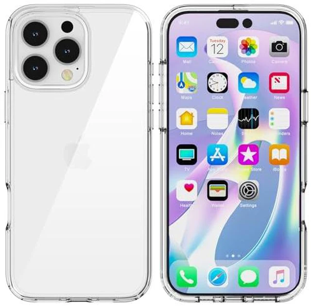 Alt view image 2 of 5 - Phone Case Compatible with iPhone 16 Pro Max, Clear Case Shockproof Protective Bumper Slim Cover for 6.9 Inch