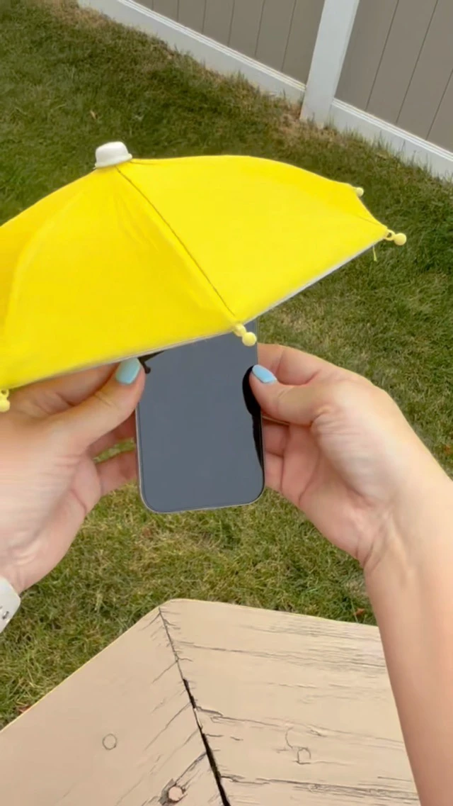 Alt view image 5 of 6 - Phone Umbrella for Sun Shad,Phone Suction Cup Stand,Outdoor Anti-Glare Cell Phone Cute Sunshade HolderCar Phone Navigation Sun Shade Umbrella (Pink)