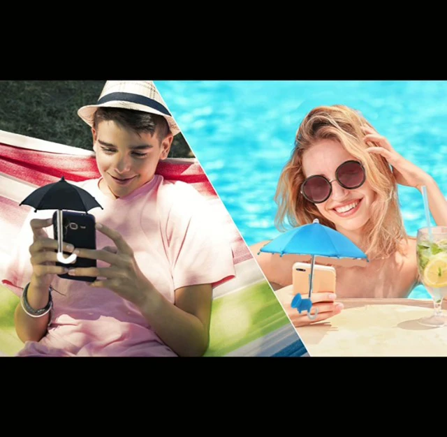 Alt view image 6 of 6 - Phone Umbrella for Sun Shad,Phone Suction Cup Stand,Outdoor Anti-Glare Cell Phone Cute Sunshade HolderCar Phone Navigation Sun Shade Umbrella (Pink)