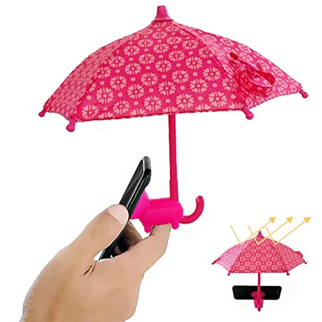 Alt view image 2 of 6 - Phone Umbrella for Sun, Cell Phone Umbrella Sun Shade with Universal Adjustable Piggy Suction Cup Stand, Outdoor Cute Anti-Reflective Shield for iPhone, 4-10 Smartphones