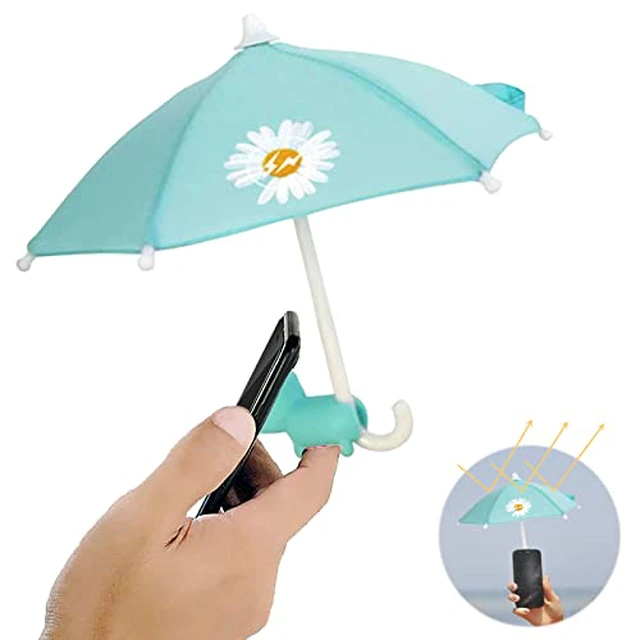 Alt view image 3 of 6 - Phone Umbrella for Sun, Cell Phone Umbrella Sun Shade with Universal Adjustable Piggy Suction Cup Stand, Outdoor Cute Anti-Reflective Shield for iPhone, 4-10 Smartphones