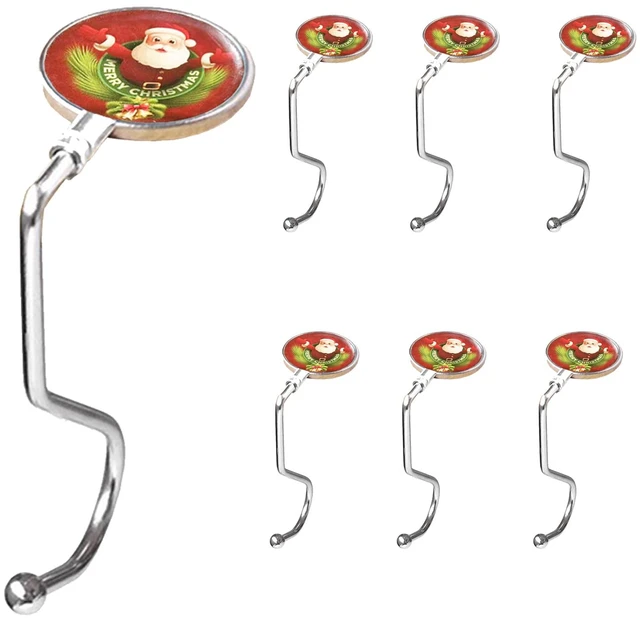 Main image of Christmas Stocking Holders Hooks for Mantle Hooks Hanger Christmas Safety Hang Grip Stockings Clip for Christmas Party DecorationSet of 6