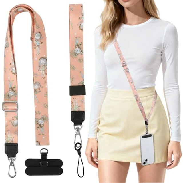 Alt view image 2 of 6 - Phone Lanyard Crossbody & Neck, Adjustable Cell Phone Wrist Strap