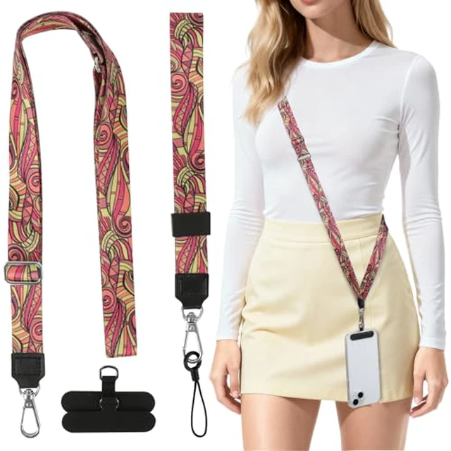 Alt view image 3 of 6 - Phone Lanyard Crossbody & Neck, Adjustable Cell Phone Wrist Strap