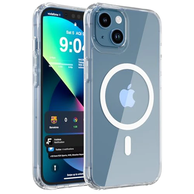 Alt view image 2 of 5 - WRJ Magnetic Clear Case for iPhone 13/iPhone 14 6.1-Inch,Clear