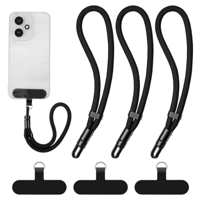 Alt view image 2 of 2 - Wrist Strap Lanyard, 3 Pcs Adjustable Cell Phone Lanyard Strap