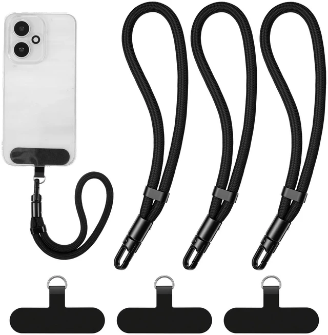 Main image of Wrist Strap Lanyard, 3 Pcs Adjustable Cell Phone Lanyard Strap