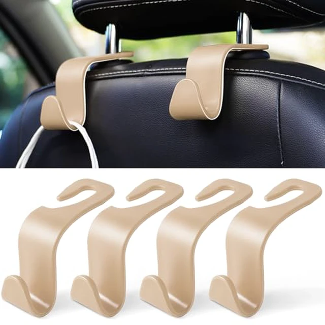 Alt view image 2 of 5 - LivTee Car Seat Headrest Hook, Auto Seat Hook Hangers Organizer Interior Accessories for Purse Coats Umbrellas Grocery Bags Handbag, 4-Pack - Blown