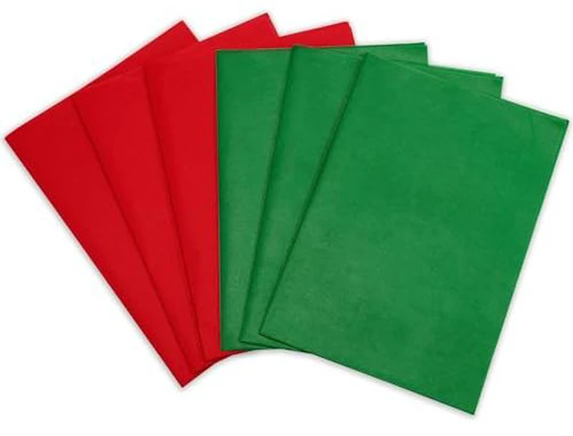 Alt view image 2 of 3 - 36 Sheets Red and Green Tissue Paper for Gift Bags, 20" x 14" Christmas Tissue Paper for Birthday Party Holiday Decoration DIY Craft