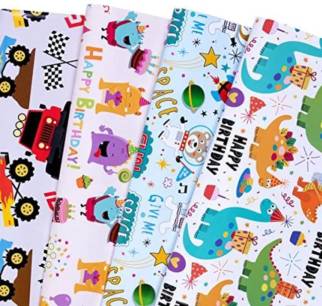 Alt view image 6 of 7 - PlandRichW Valentine's Day Wrapping Paper - 12 Sheets, 4 Unique Romantic Designs (Love Gnome, XO Hearts), Pre-Folded 20"x 29" for Gifts, Valentine's Day, Wedding, Birthday & DIY Cr