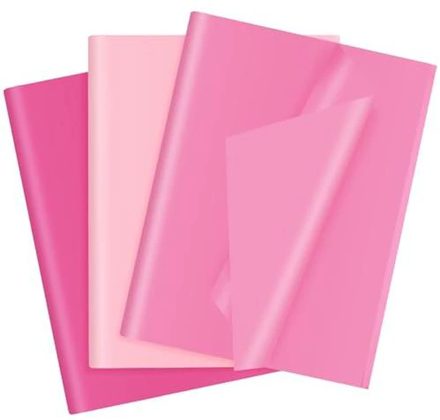 Alt view image 2 of 6 - 30 Sheets Pink Tissue Paper for Gift Bags, Assorted Pink Tissue Paper Wrap Bulk for Decoration Weddings Birthday DIY Project Valentine's Day Christmas Wrapping Crafts Decor, 14 X 20 Inches