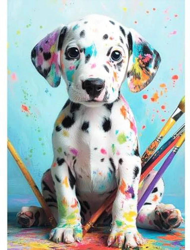 Alt view image 3 of 6 - MXJSUA DIY Diamond Painting Kits for Adults, Umbrella Dachshund Dog Diamond Gem Art Painting for Beginners, Diamond Picture with Full Round Drill Dots Craft Set Gift, 12x16 Inch
