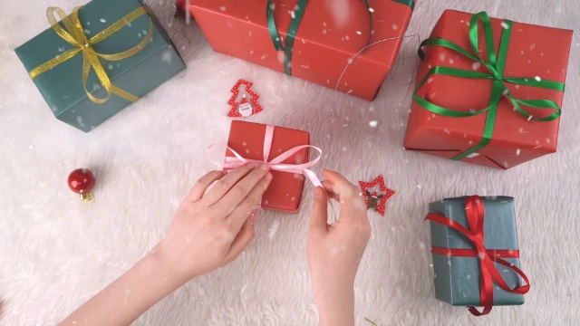 Alt view image 5 of 5 - LIUYAXI 4 Rolls 3/8" Christmas Ribbon - Glitter Metallic Ribbon & Satin Ribbons Set, Total 100 Yards Xmas Holiday Festival for Gift Wrapping, Crafts, Festival Ornaments, Wedding Party Decoration