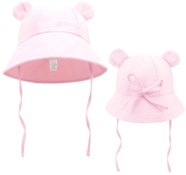 Main image of Baby Summer Sun Hat Infant Boys Girls Outdoor Breathable Hat Toddler Medical Cotton Yarn Bucket Hats
