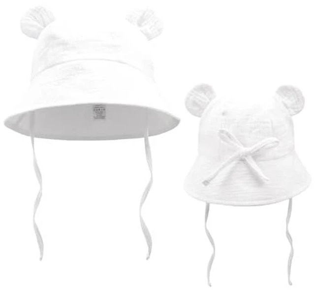 Alt view image 3 of 3 - Baby Summer Sun Hat Infant Boys Girls Outdoor Breathable Hat Toddler Medical Cotton Yarn Bucket Hats