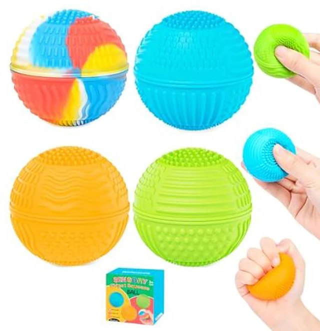 Alt view image 2 of 6 - Enwokran Gear Ball 3D Printed Gear Sphere Fidget Toy | Spin Ball Cube Fidget Toys - ADHD Autism Stress & Anxiety Relief Desk Toy for Office and Home for Adults (Mix Color, 2.23inch)