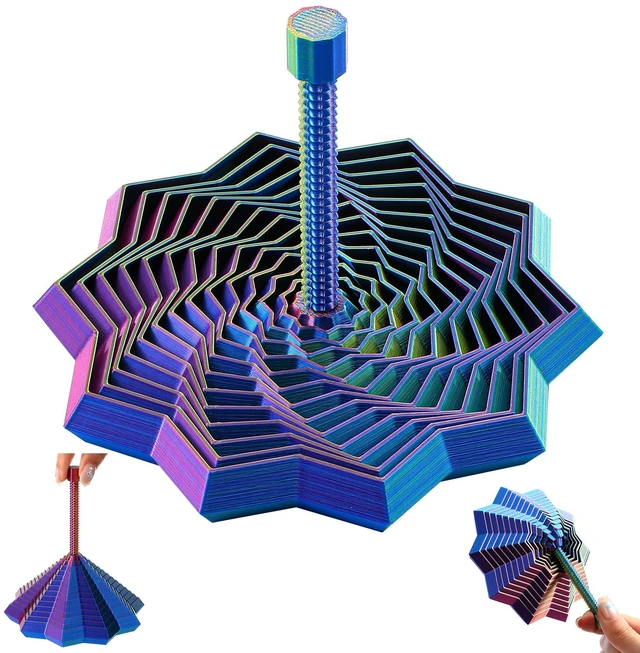 Main image of 3D Printed Star Fidget Toys Adults Teen with Detachable Handle