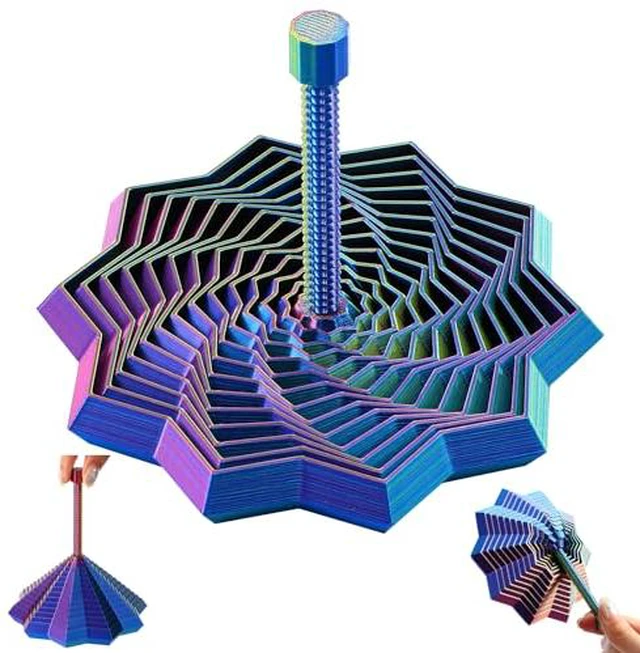 Alt view image 2 of 5 - 3D Printed Star Fidget Toys Adults Teen with Detachable Handle