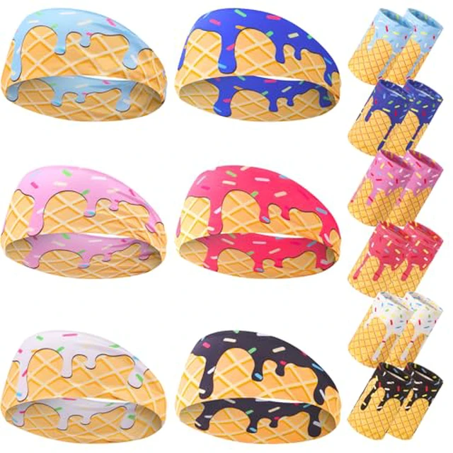 Alt view image 3 of 3 - Ice Cream Baseball Headbands and Wristbands