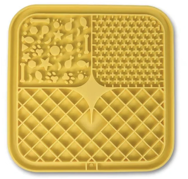 Main image of Calming Treat Mat for Dogs and Cats, Anti-Anxiety Slow Feeder with Strong Suction Cups, Silicone Licking Pad for Bathing, Grooming and Training, Enrichment and Stress Relief