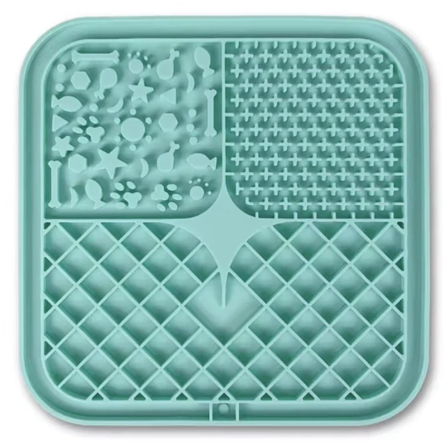 Main image of Calming Treat Mat for Dogs and Cats, Anti-Anxiety Slow Feeder with Strong Suction Cups, Silicone Licking Pad for Bathing, Grooming and Training, Enrichment and Stress Relief