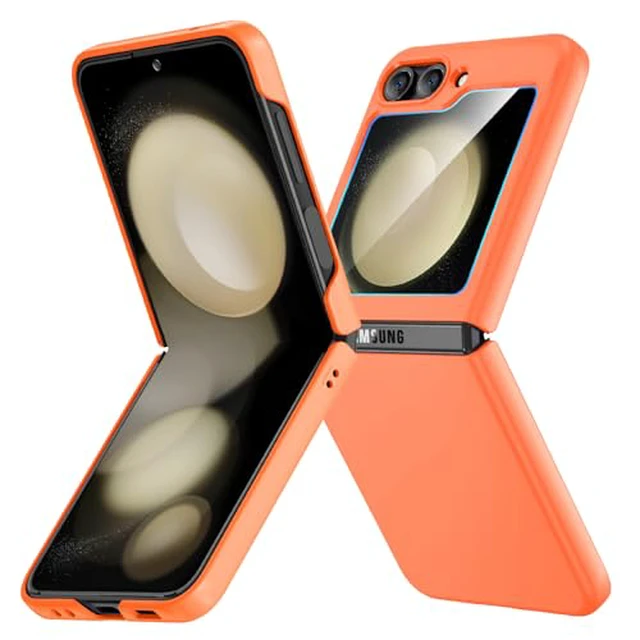 Alt view image 3 of 5 - Ruky for Z Flip 7 Slim Case with Built-in Back Screen Protector, Blue