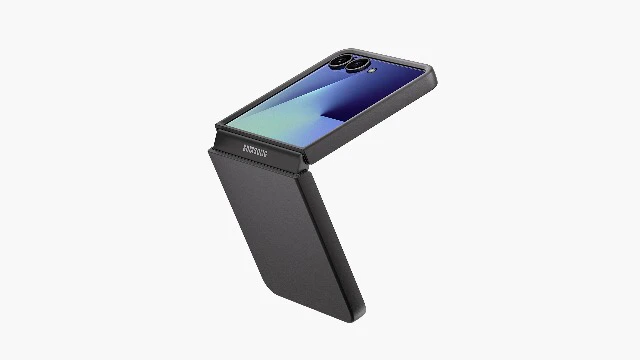 Alt view image 5 of 5 - Ruky for Z Flip 7 Slim Case with Built-in Back Screen Protector, Blue
