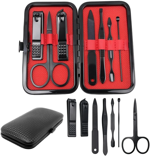 Main image of Stuffers for Men, Stocking Stuffers for Teen Boys, Manicure Set Stainless Steel Nail Clipper Kit Manicure Kit Gifts Christmas for Dad Him Boyfriend Husband Brother Teens Birthday Anniversary