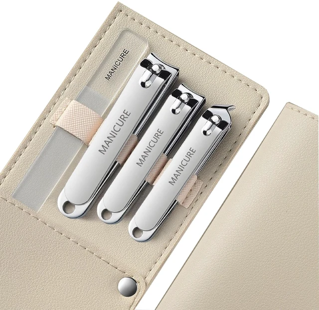 Main image of Moreplus 4 PCS Nail Clippers Set with Case,Sharp High-Carbon Steel Blades for Hard Nails,Portable Grooming Tool for Men & Women,Great Christmas Gift,Stocking Stuffers Idea