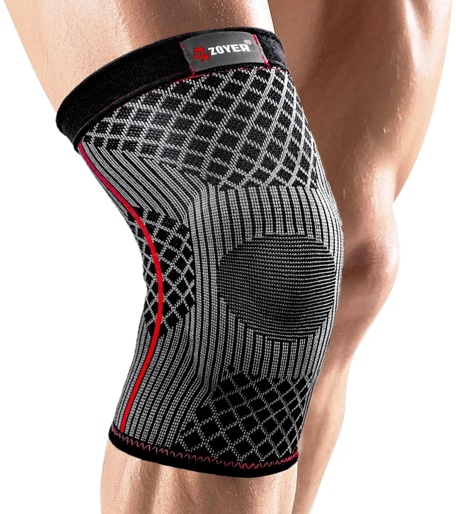 Main image of ZOYER Knee Brace for Women & Men, 3D-Knitted Knee Compression Sleeve with Enhanced Patella Gel Pad, Skin-Friendly Knee Support for Knee Pain, ACL, Meniscus Tear, Joint Pain Relief (Small)