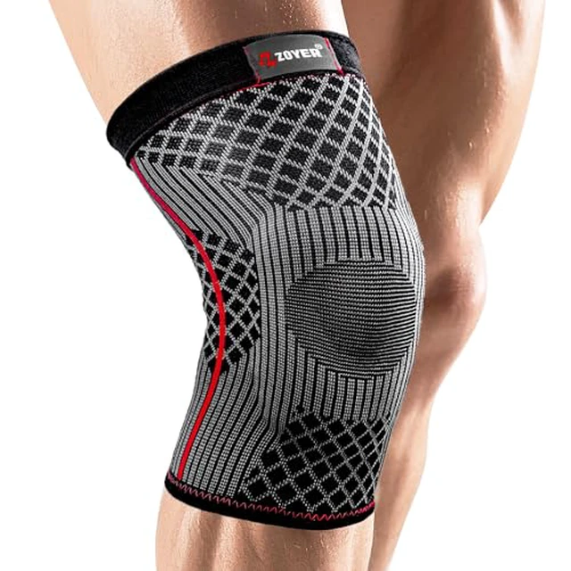 Alt view image 2 of 6 - ZOYER Knee Brace for Women & Men, 3D-Knitted Knee Compression Sleeve with Enhanced Patella Gel Pad, Skin-Friendly Knee Support for Knee Pain, ACL, Meniscus Tear, Joint Pain Relief (Small)