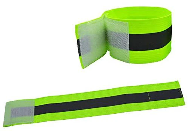 Alt view image 2 of 4 - High Visibility Reflective Night Running Walking Elastic Strap Wristbands Ankle Bands Armbands Safety for Cycling Walking Running Camping Sports-Fits Women, Men & Kids