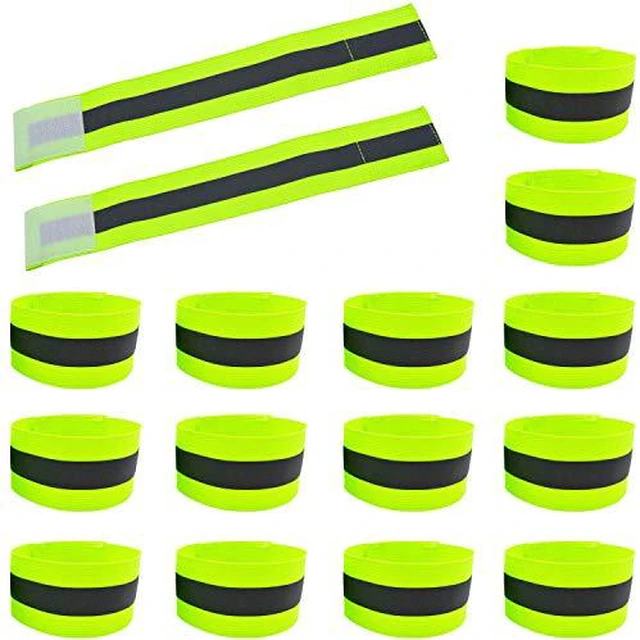 Alt view image 3 of 4 - High Visibility Reflective Night Running Walking Elastic Strap Wristbands Ankle Bands Armbands Safety for Cycling Walking Running Camping Sports-Fits Women, Men & Kids