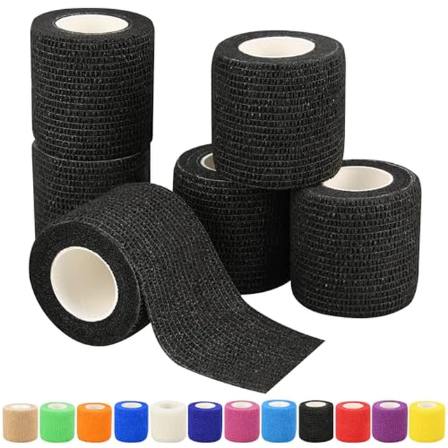 Alt view image 4 of 5 - 6pcs 2in Self Adhesive Bandage Wraps, 12 Colors, 5 Yard Wraps for Sports