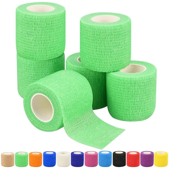 Alt view image 5 of 5 - 6pcs 2in Self Adhesive Bandage Wraps, 12 Colors, 5 Yard Wraps for Sports