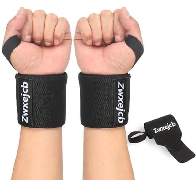Alt view image 3 of 5 - Weightlifting Wrist Wraps - Heavy-Duty Support for Gym, Bench Press, and Pushups, Premium Polyester & Nylon Wrist Straps for Maximum Stability and Comfort During Strength Training - 1 Pair, Unisex
