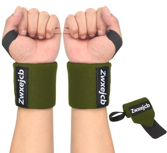 Alt view image 5 of 5 - Weightlifting Wrist Wraps - Heavy-Duty Support for Gym, Bench Press, and Pushups, Premium Polyester & Nylon Wrist Straps for Maximum Stability and Comfort During Strength Training - 1 Pair, Unisex